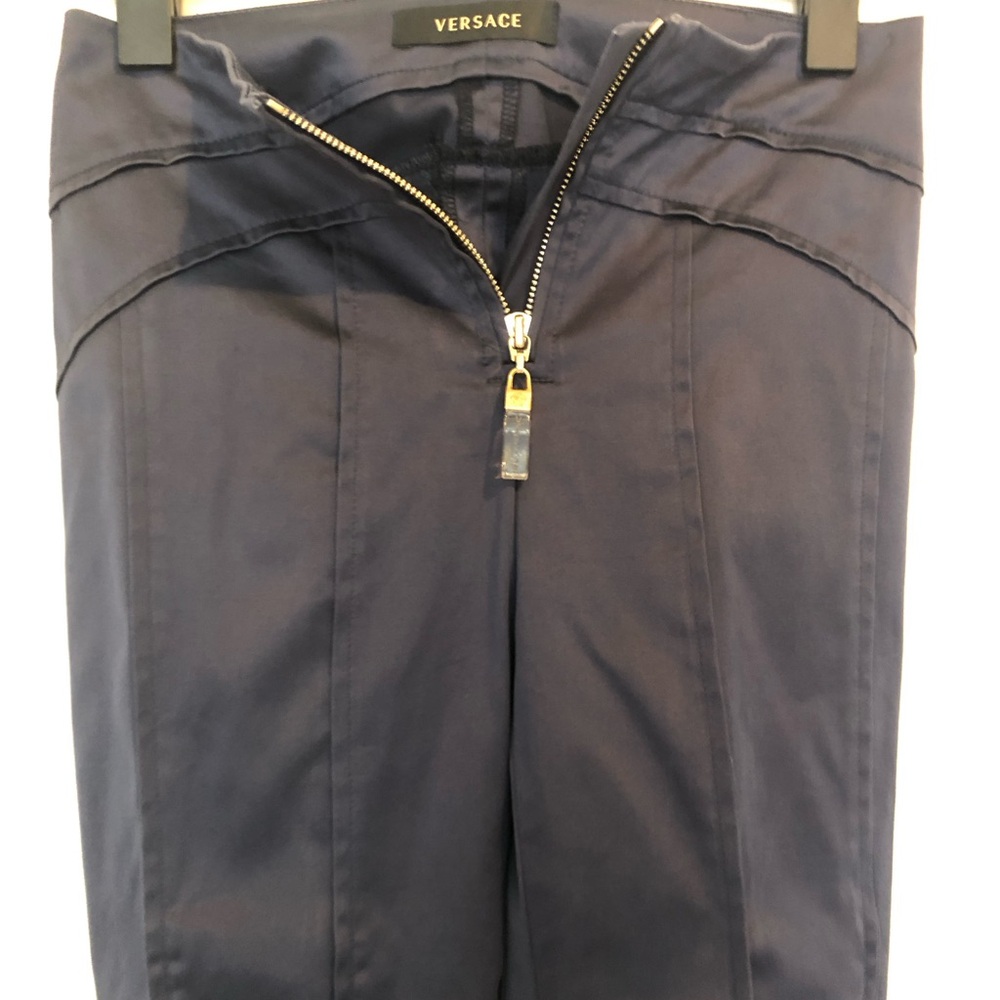 Versace Dark Blue Women's Trousers